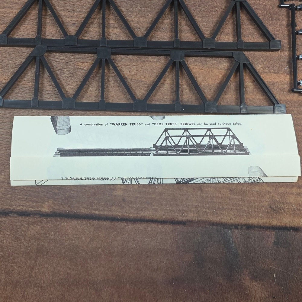 Atlas Warren Truss Bridge HO Scale Black Excellent Prefabricated Kit 83-150 - Picture 5 of 10